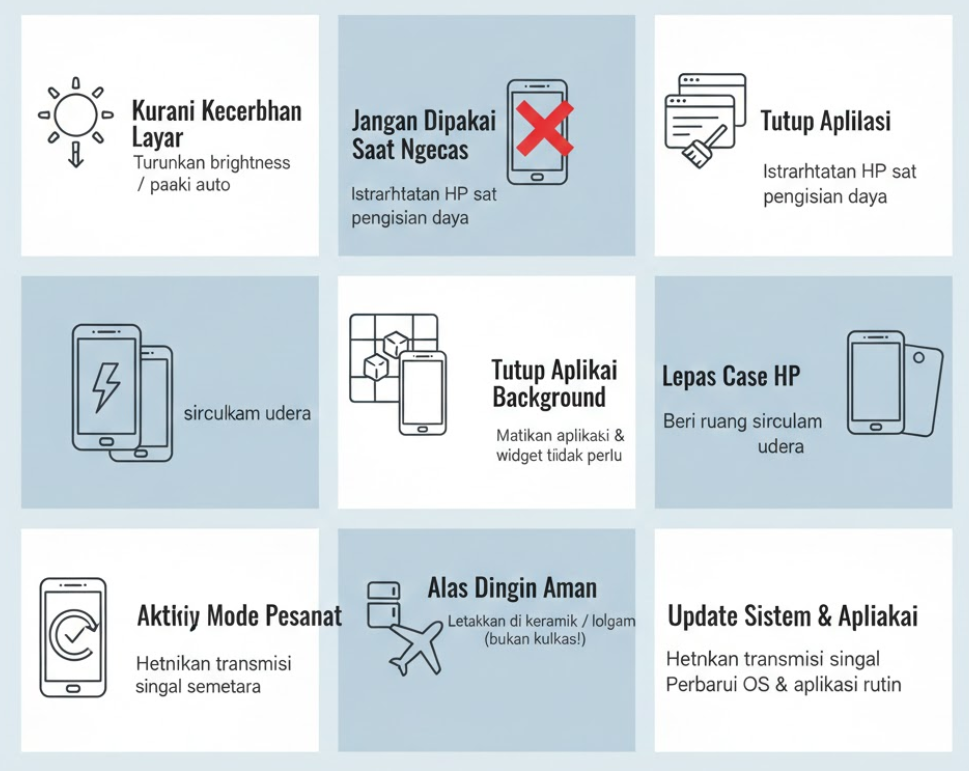 cara mendinginkan hp